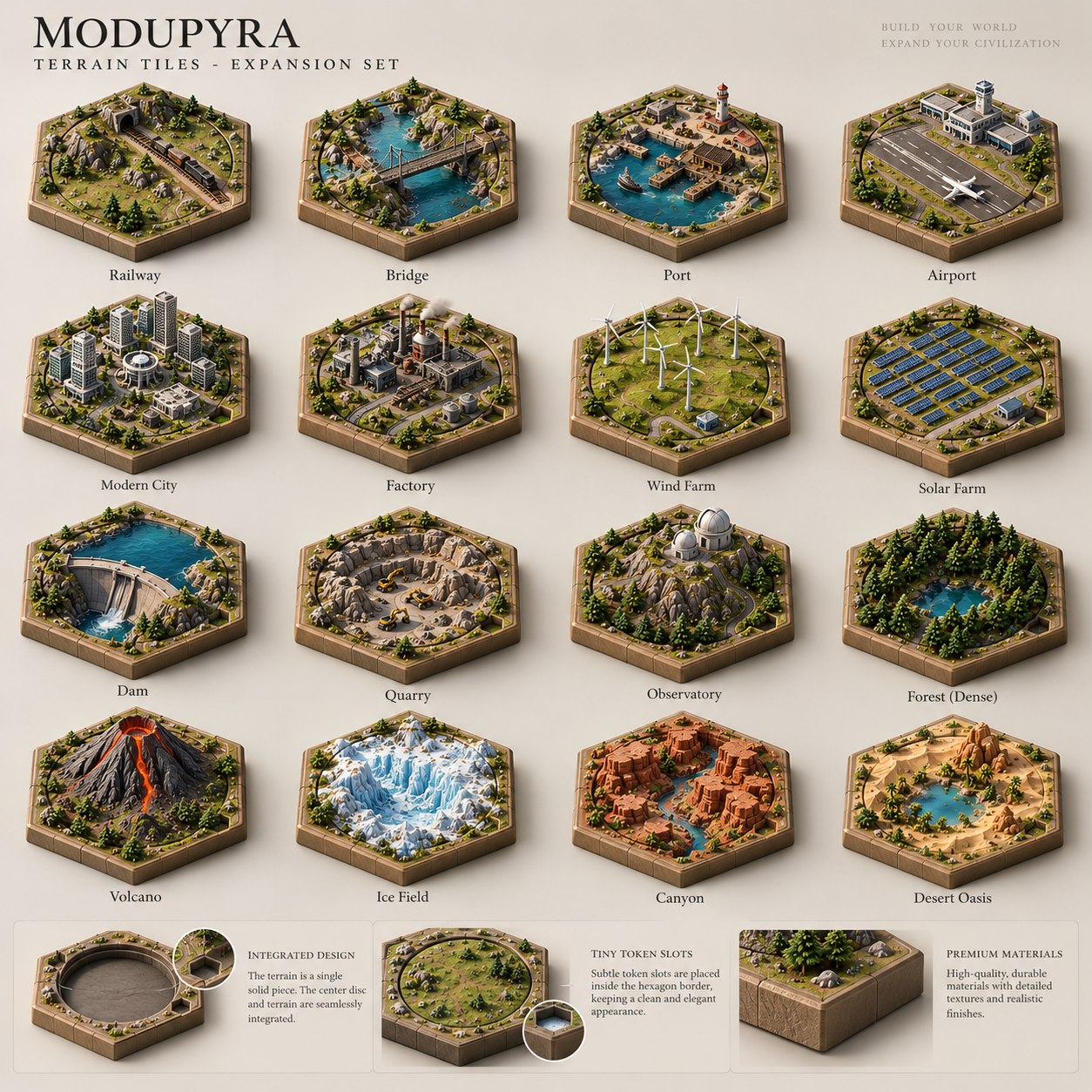 Modupyra 001 Terrain Tiles · 12-Terrain Core Set