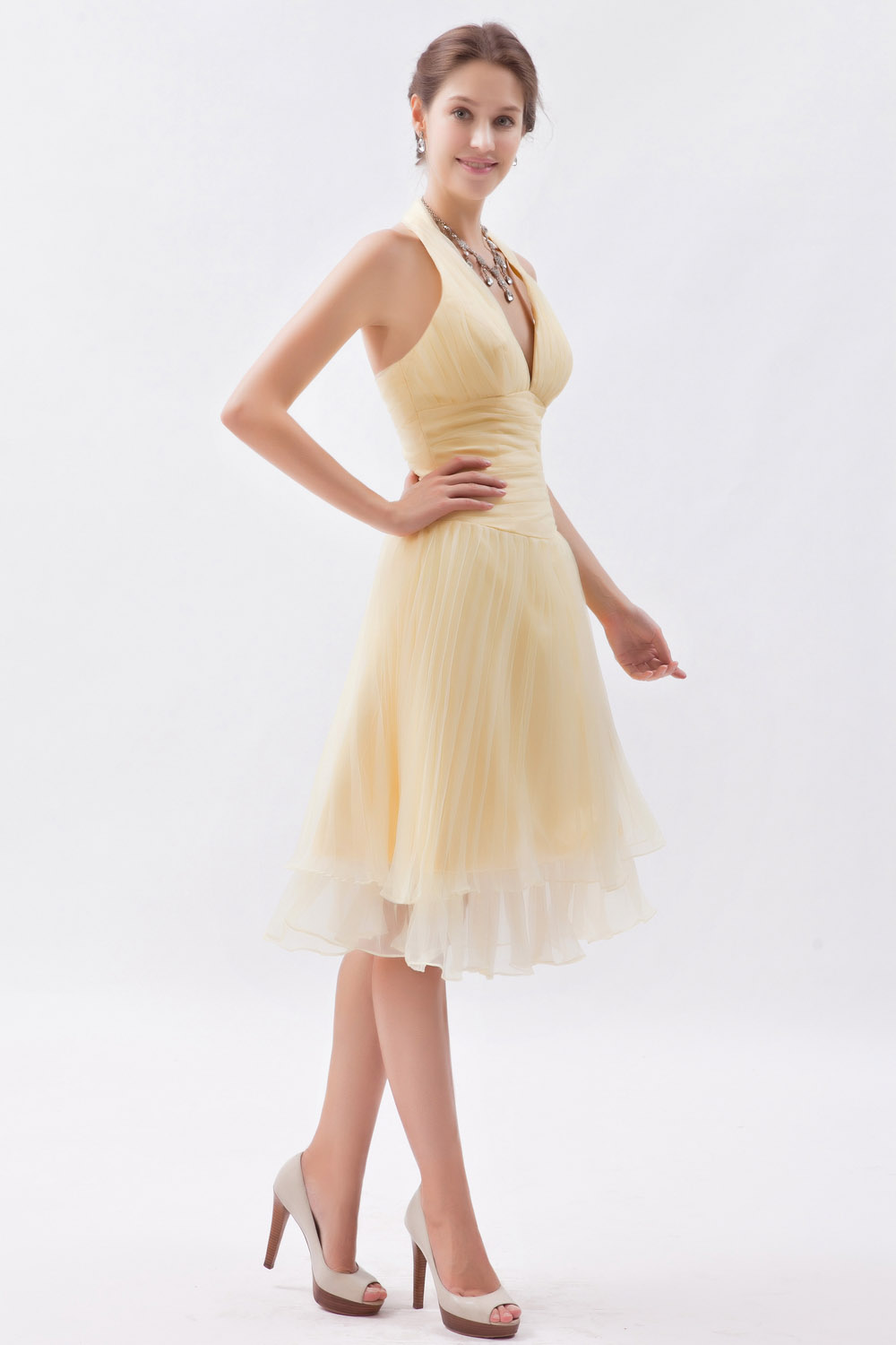 A-line Bateau Floor-length Satin Homecoming Dress - Thumbnail 2