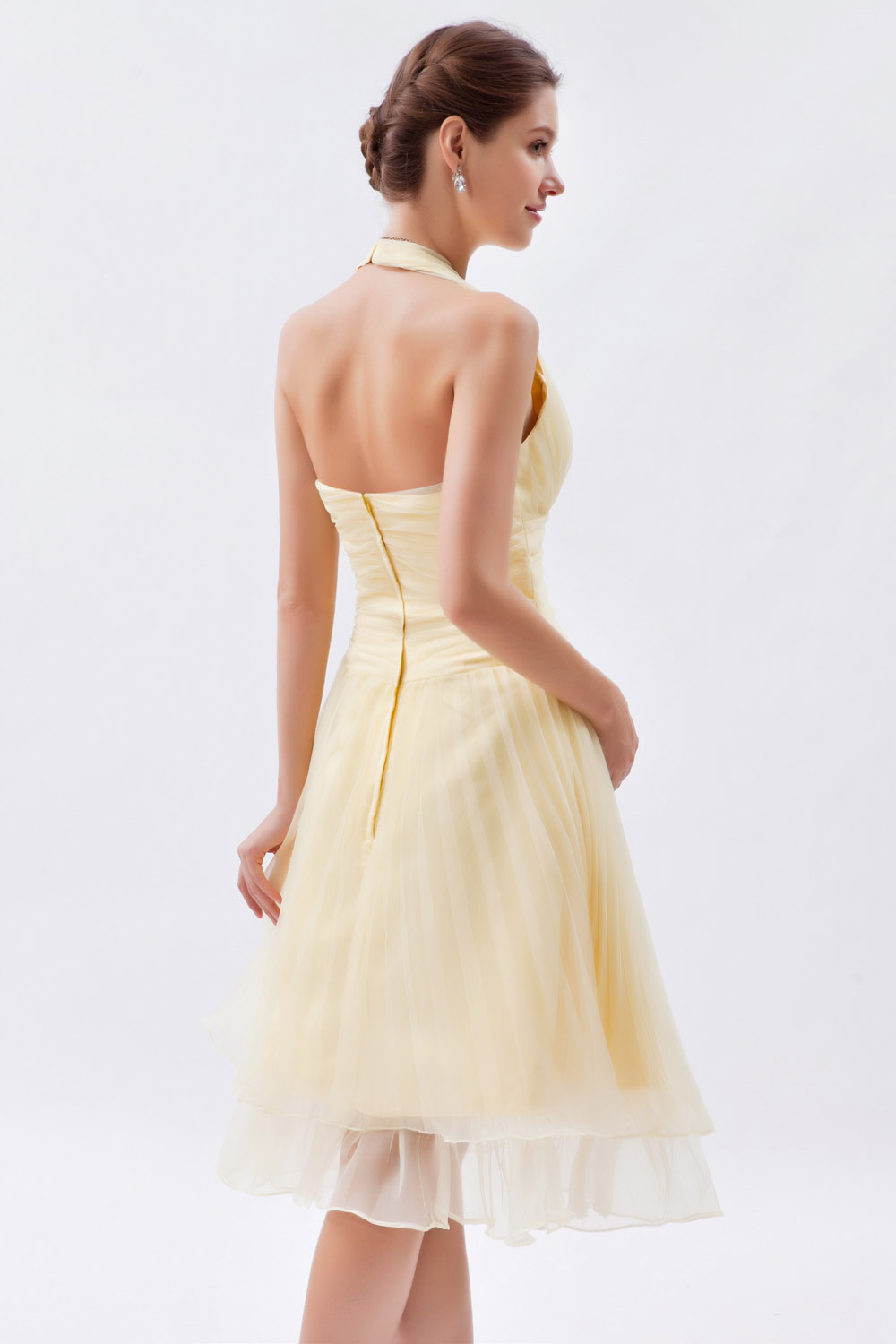 A-line Bateau Floor-length Satin Homecoming Dress - Thumbnail 8